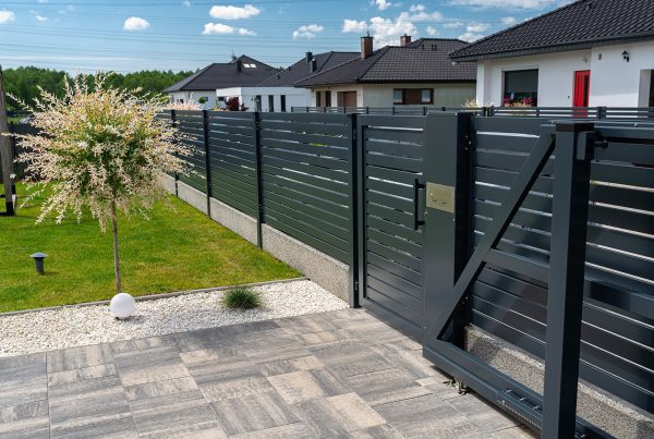 Automatic gate with keypad entry system providing secure access to home in Bartlett, TN